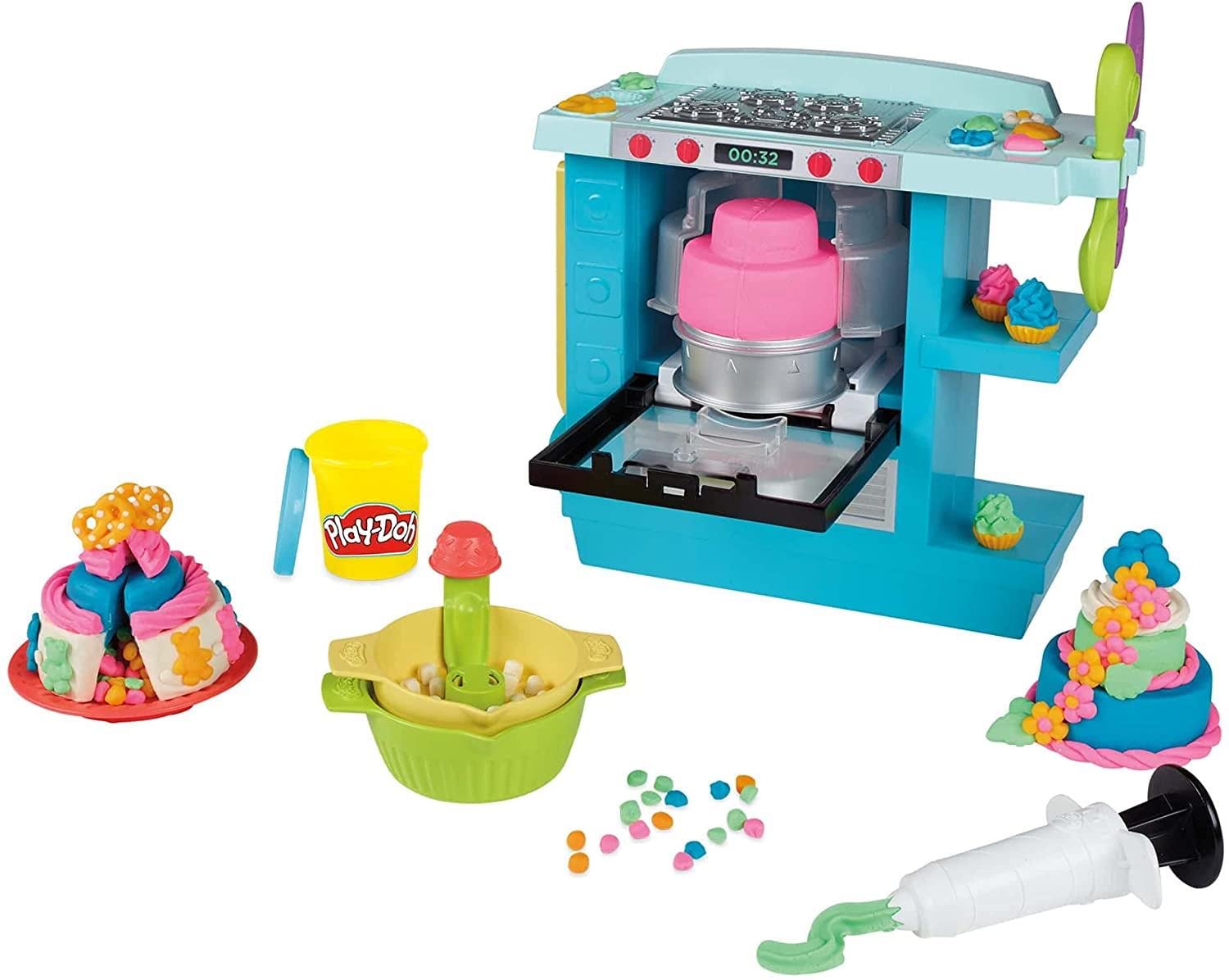 Play-Doh Kitchen Creations Rising Cake Oven Kitchen Playset, Play Kitchen Appliances, Preschool Toys, Kitchen Toys for 3 Year Ol