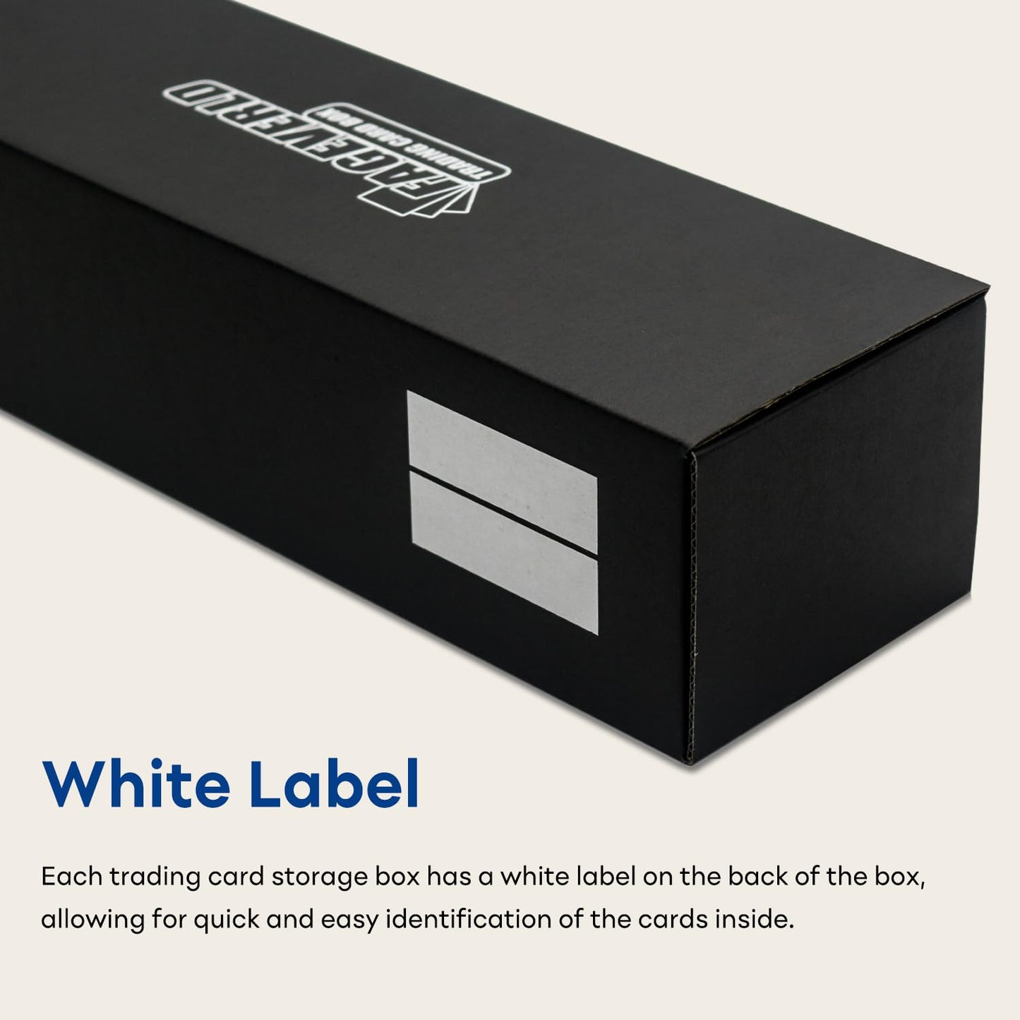 Fageverld Trading Card Storage Box, Cardboard Card Boxes With Dividers For Tcg/Mtg/Magic/Baseball/Sports Cards Collection, Black