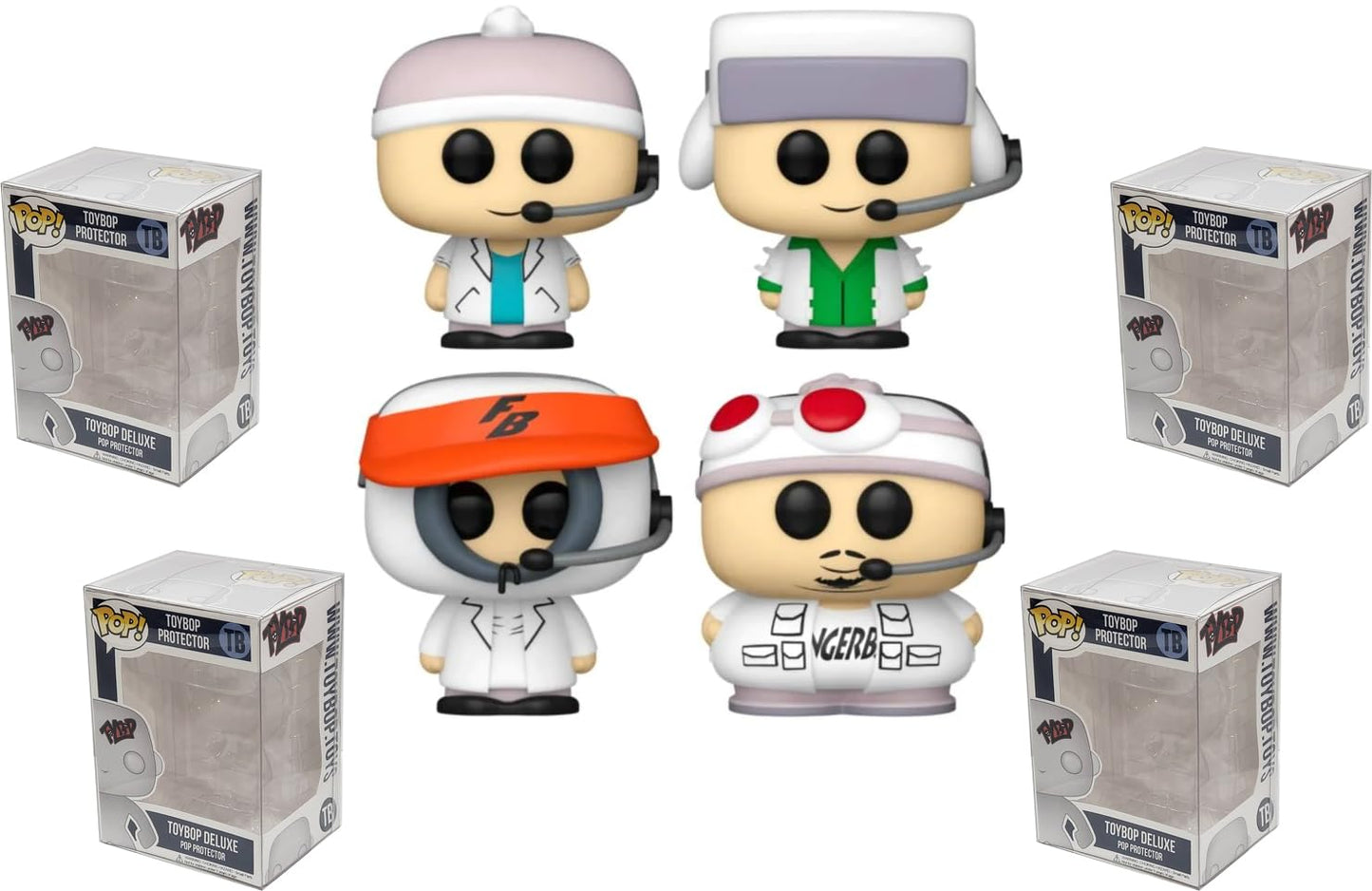 Funko South Park Boyband + Protector: Pop! Animation Vinyl Figure (Bundled With Toybop Box Protector Collector Case) (Set Of 4)