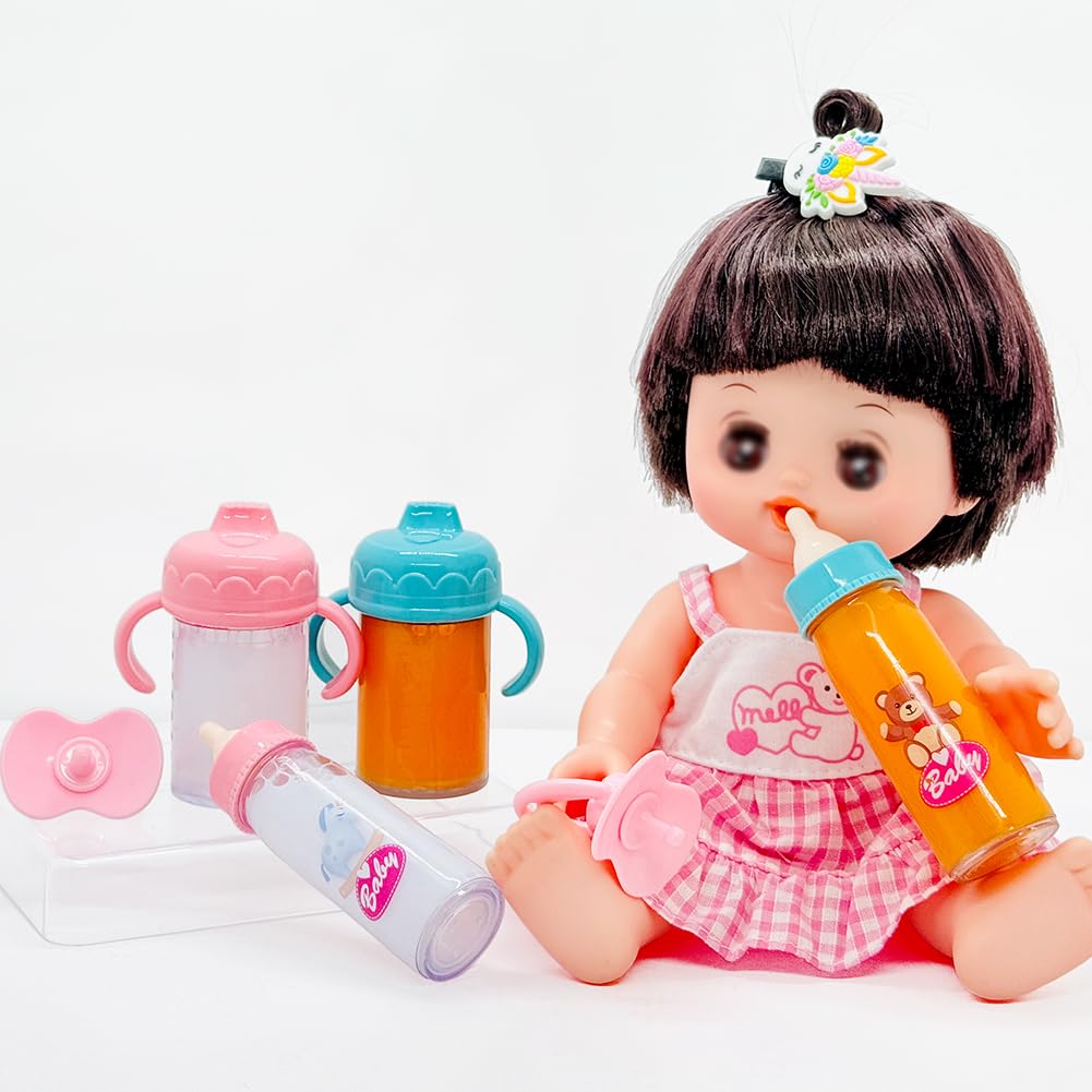 Baby Doll Bottle Accessories Toys Baby Doll Magic Bottles Playset Disappearing Bottles With Pacifier For Little Girls (Small Set(For 8-12' Doll))
