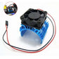JFtech Aluminum Alloy RC Electric Motor Heat Sink Heatsink with 5V Cooling Fan for 1/8 1/10 RC Car Truck Buggy Crawler 540 550 3