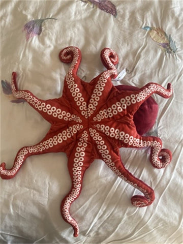 Tammyflyfly Cute Octopus Plush Toy - Super Lovely Red Soft Real Life Octopus Giant Realistic Stuffed Animal Toys, Deep Sea Creeping Animal Octopuses Plush Toys (32Inch)