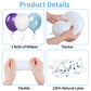 Biapian Frozen Balloons, 60 Pcs Blue Purple Balloons, 12 Inch Metallic Blue Purple Latex Balloons Silver Snowflake Confetti Ball