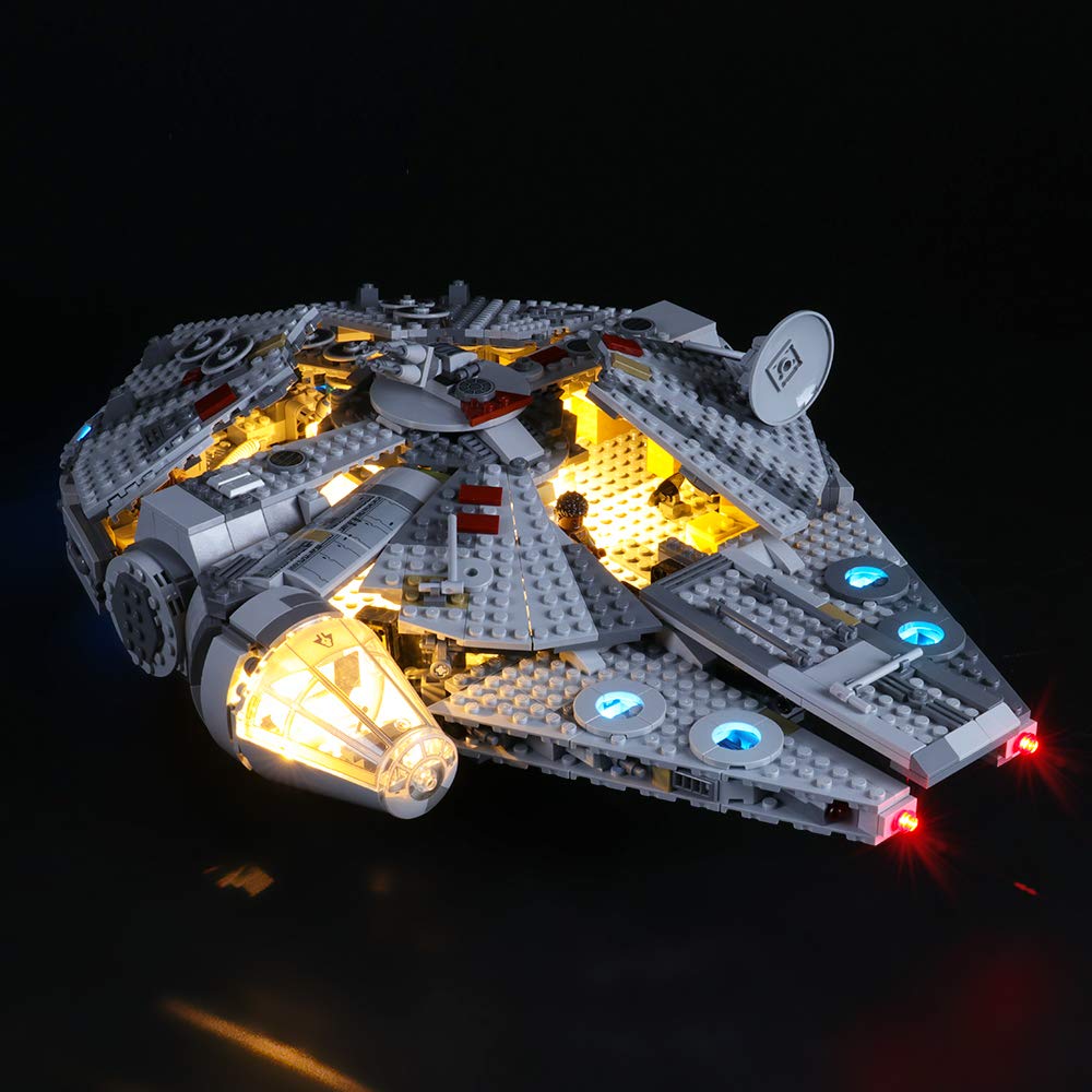 LIGHTAILING Light Set for (Millennium Falcon) Building Blocks Model - Led Light kit Compatible with Lego 75257(NOT Included The