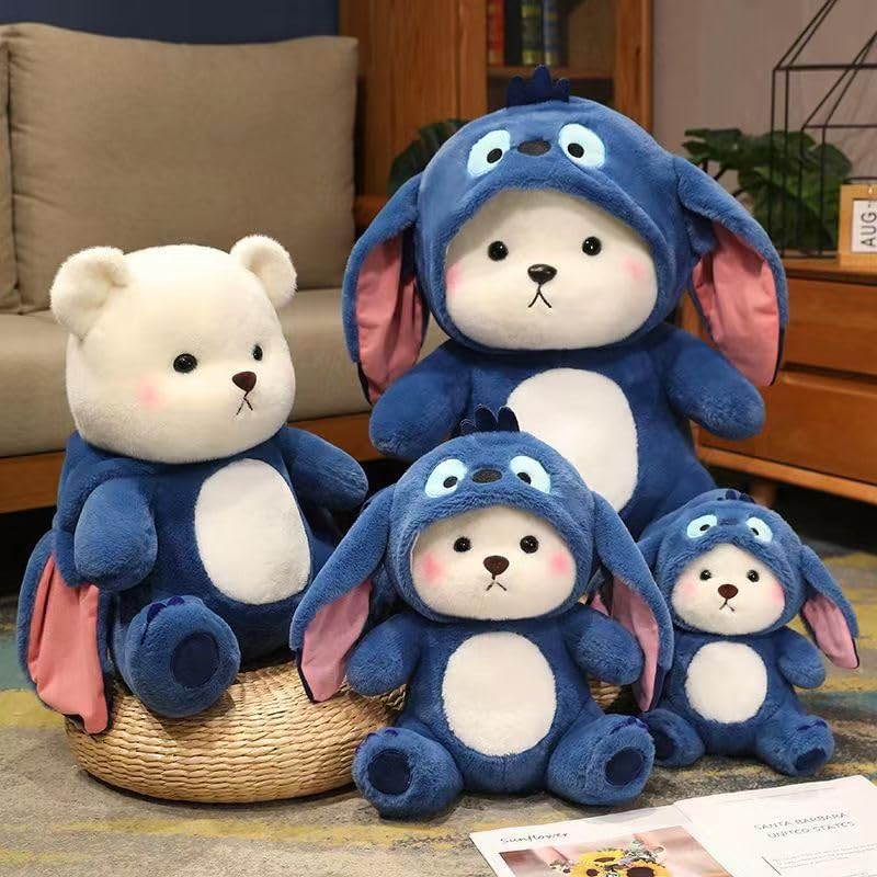 Storescent Baby Plushies, Blue Lovable Huggable Soft Toy, Big Size Hooded Plush Teddy Bear, Elegant Soft Plush Toy For Babies, G
