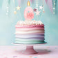 ElekFX Birthday Candle for Cake, 0 Candle - Pink Glitter with Bowknot, 2.76 inch Happy Birthday Candle, Cake Topper Decoration f