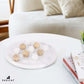 Radicaln Tic Tac Toe 10'' Inches White & Coral Handmade Family Board Games For Adults Ideal Tic Tac Toe & Decorative Marble Game