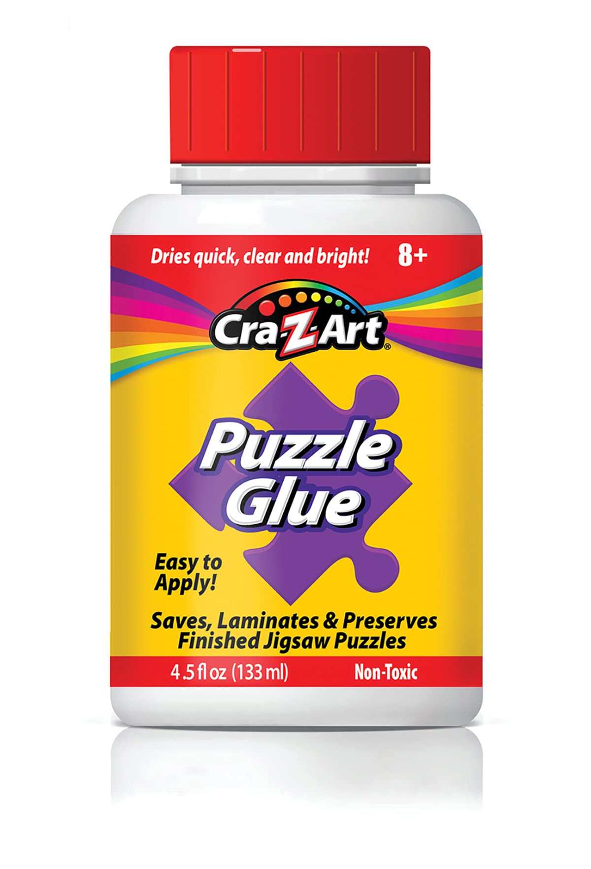 RoseArt Jigsaw Puzzle Glue 3-Pack, Clear, 4.5 oz, Model 9316, Ideal for Paper Puzzles