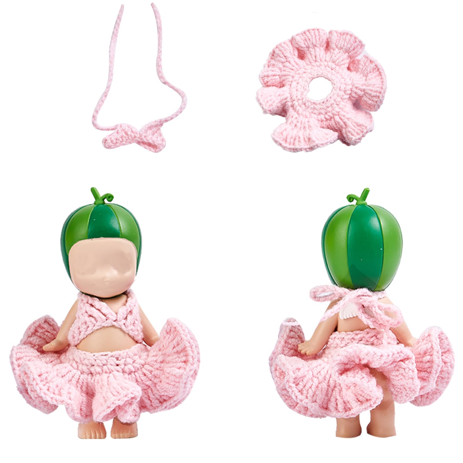 1 Set of Clothes for Sonny Angel  Pink Bikini Skirt Series Fit for 3 Inch Minifigures Collectible Dolls  Cute Accessories Display and Decoration Gift for mature-themed Collectors