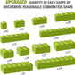 300 Piece Grass Green Bricks Bulk Assortment Pack, Grass Green Brick Accessories For Building With 12 Size, Compatible With Lego