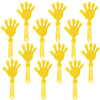 Zcysrlqin 12 Pcs Sunburst Yellow Hand Clappers 7.5 Inch Clappers Noisemakers Noise Makers Party Favors Plastic Clapper Sporting
