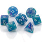 Chessex Manufacturing Chx27546 Festive Waterlily & White Dice - Set Of 7
