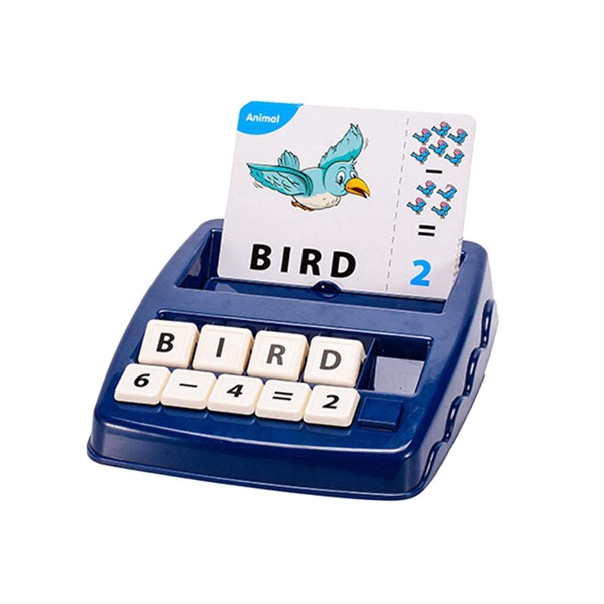ILSMYSUTRA 2 in 1 Spelling Reading Game Travel Toys for 4 5 6 Year Old Children Sky Blue