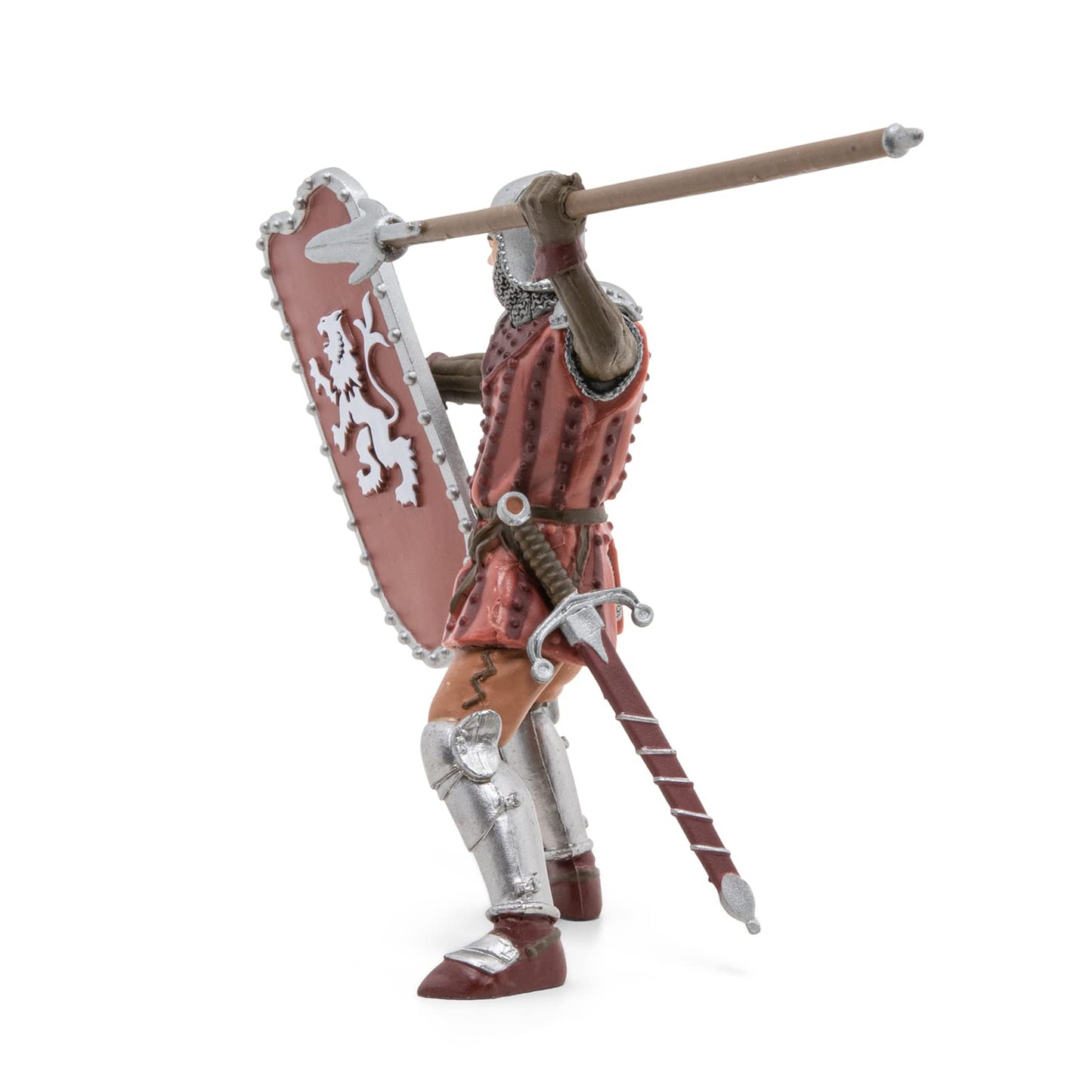 Papo Knight with Javelin - Hand Painted Medieval Figurine - Durable PVC - Medium Multicolor - Model 39756 - Ages 3+ - Collectible