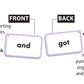 3 LETTER WORDS FLASH CARDS