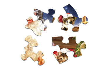 Springbok Christmas Kittens 1000 Piece Jigsaw Puzzle For Adults And Kids Features Santa Clause Playing With Adorable Kittens