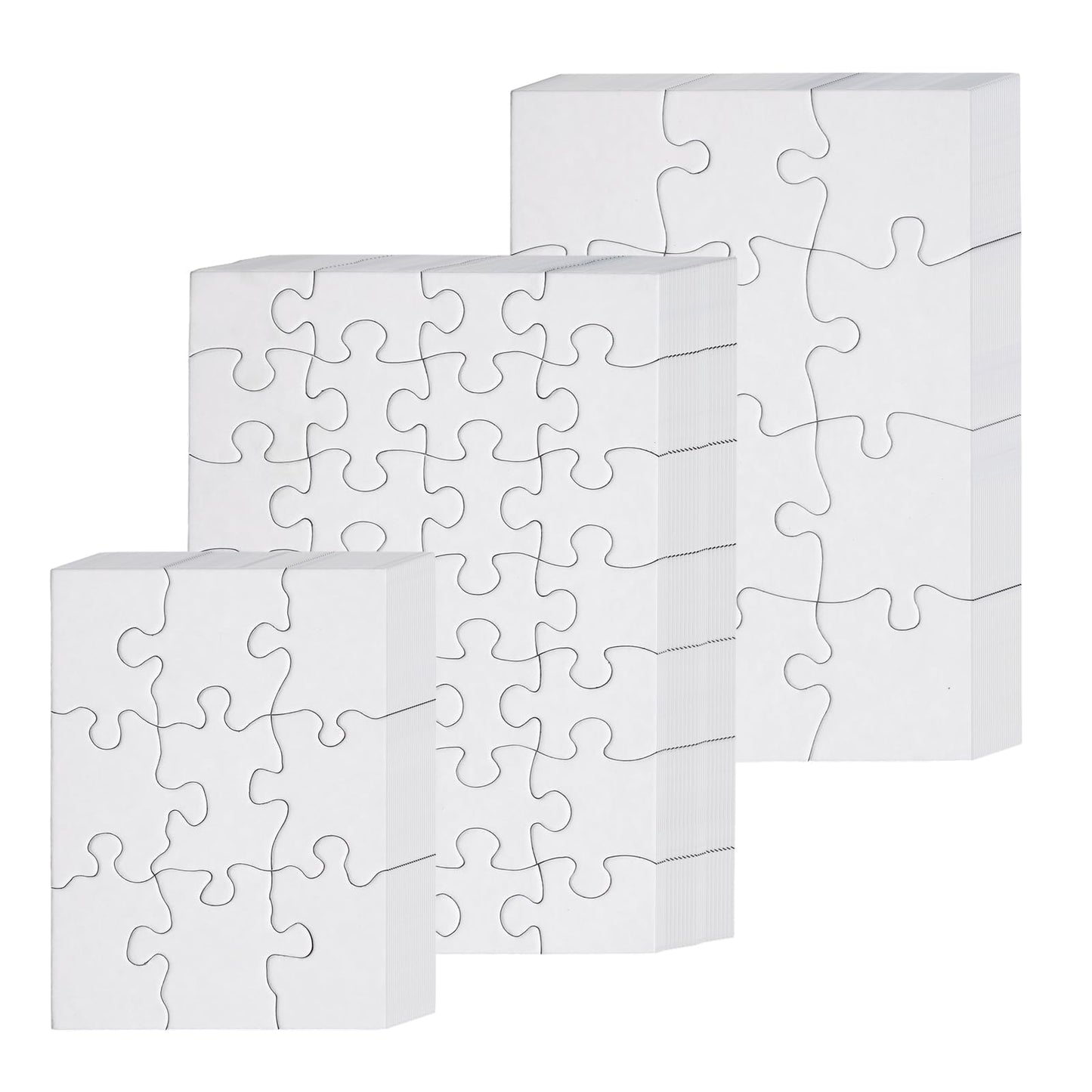 Maitys 72 Sheets Blank Puzzles to Draw on 5.5 x 8 Inch, 5.5 x 4 Inch Color Your Own Puzzle Pieces for DIY Activities, Arts & Cra
