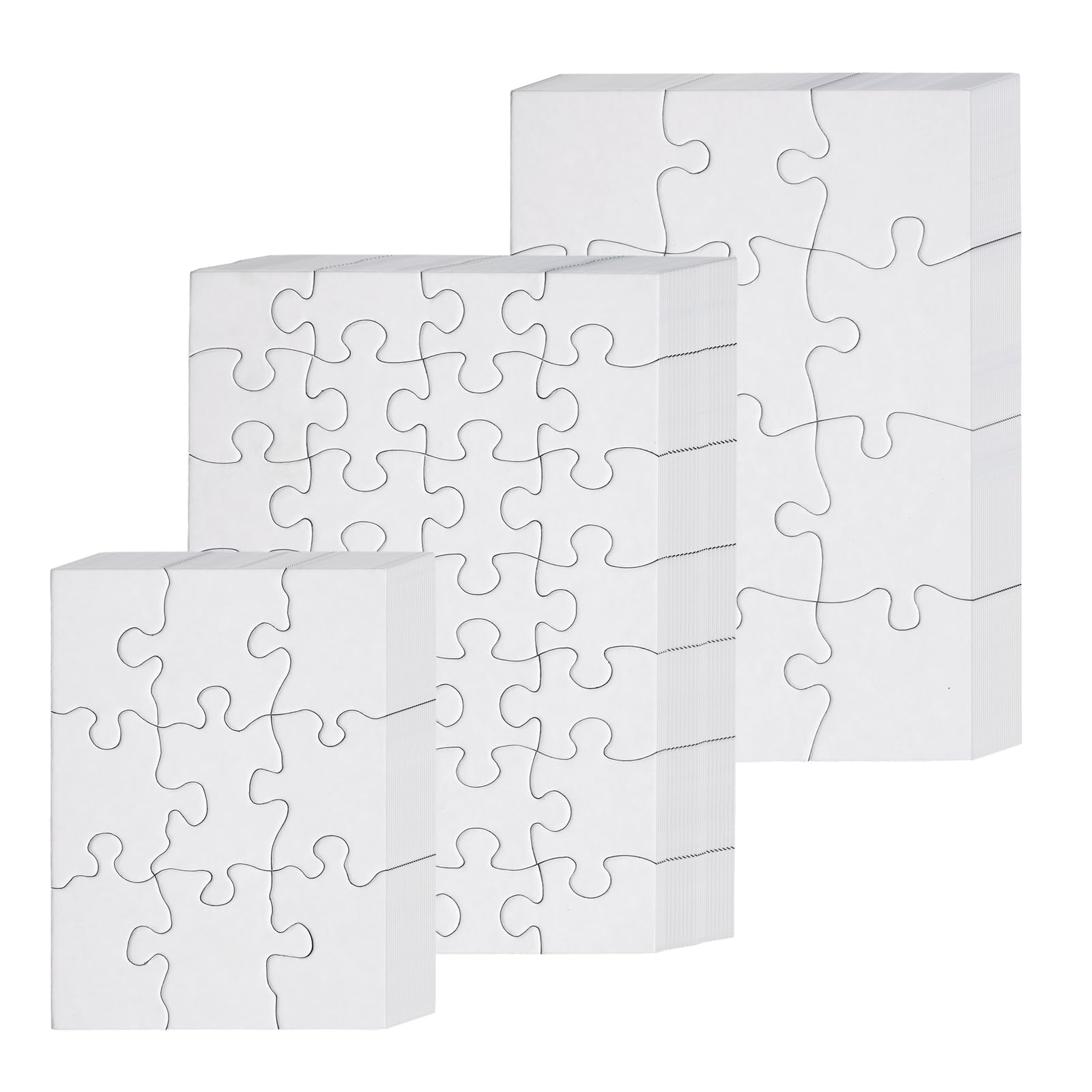 Maitys 72 Sheets Blank Puzzles to Draw on 5.5 x 8 Inch, 5.5 x 4 Inch Color Your Own Puzzle Pieces for DIY Activities, Arts & Cra