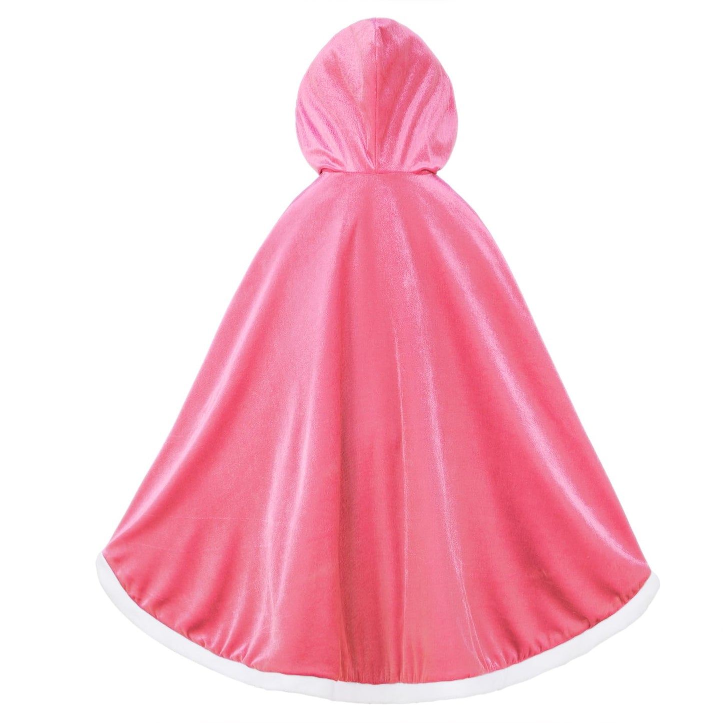 Century Star Girl Fur Princess Cape With Hood Girls Cloak For Little Girls Christmas Pink 4-5 Years