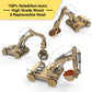 Mini Tudou 3D Wooden Construction Excavator Vehicle Toys Set, Stem Science Kit With Air Pressure System To Build A Wood Excavator Model Including 3 Replaceable Gripper & Digger For Kids Boys Girls