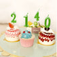 XNOVA Green Birthday Candles - 3rd Birthday Cake Candles, Number 3, Synthetic Wax, Cool Roman Numerals, Ideal for Celebrations