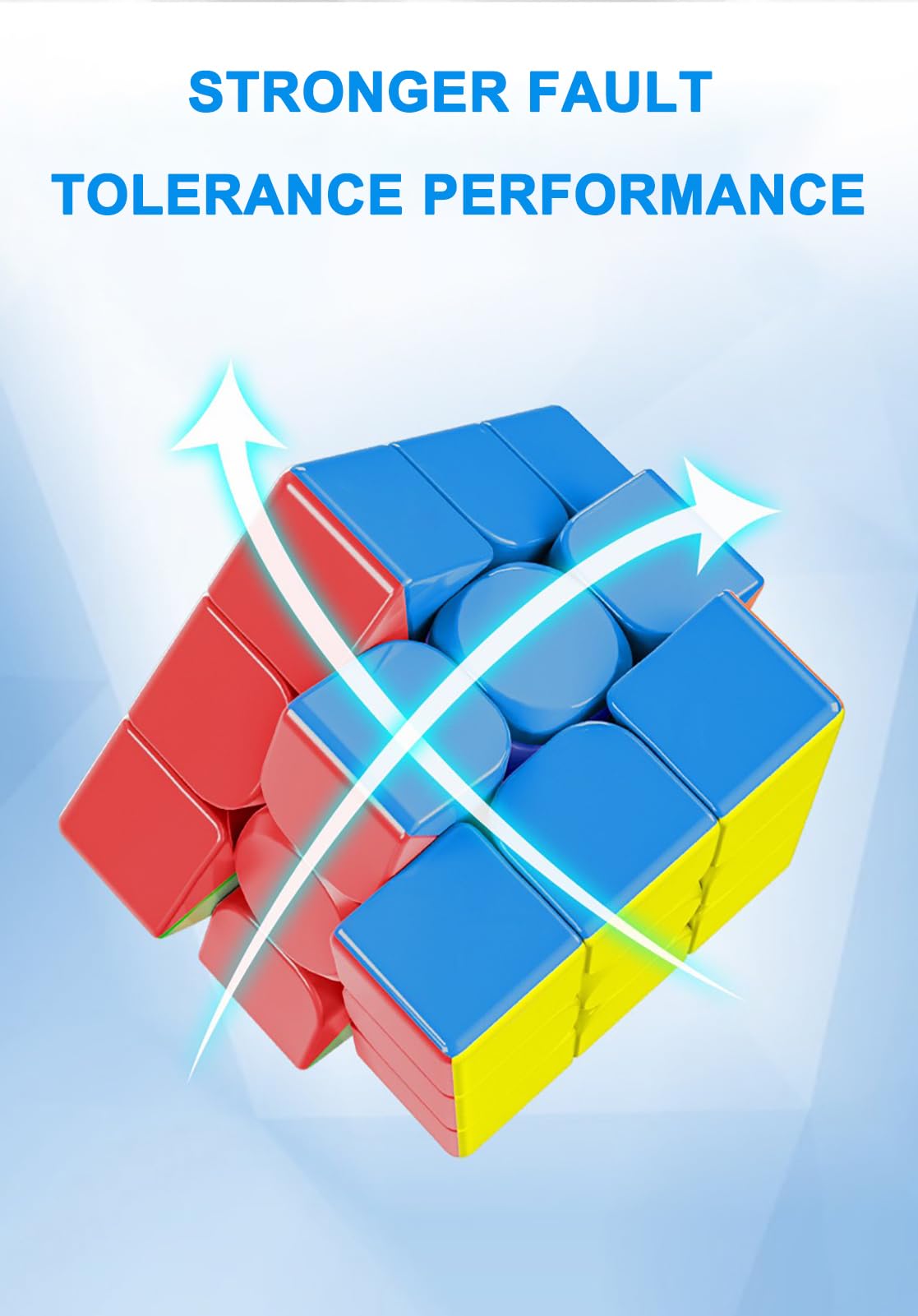 CFMOUR 3x3 Speed Cube - Stickerless Magic Puzzle, 55mm, Fast Smooth Turning, Ideal Brain Game for Kids & Adults