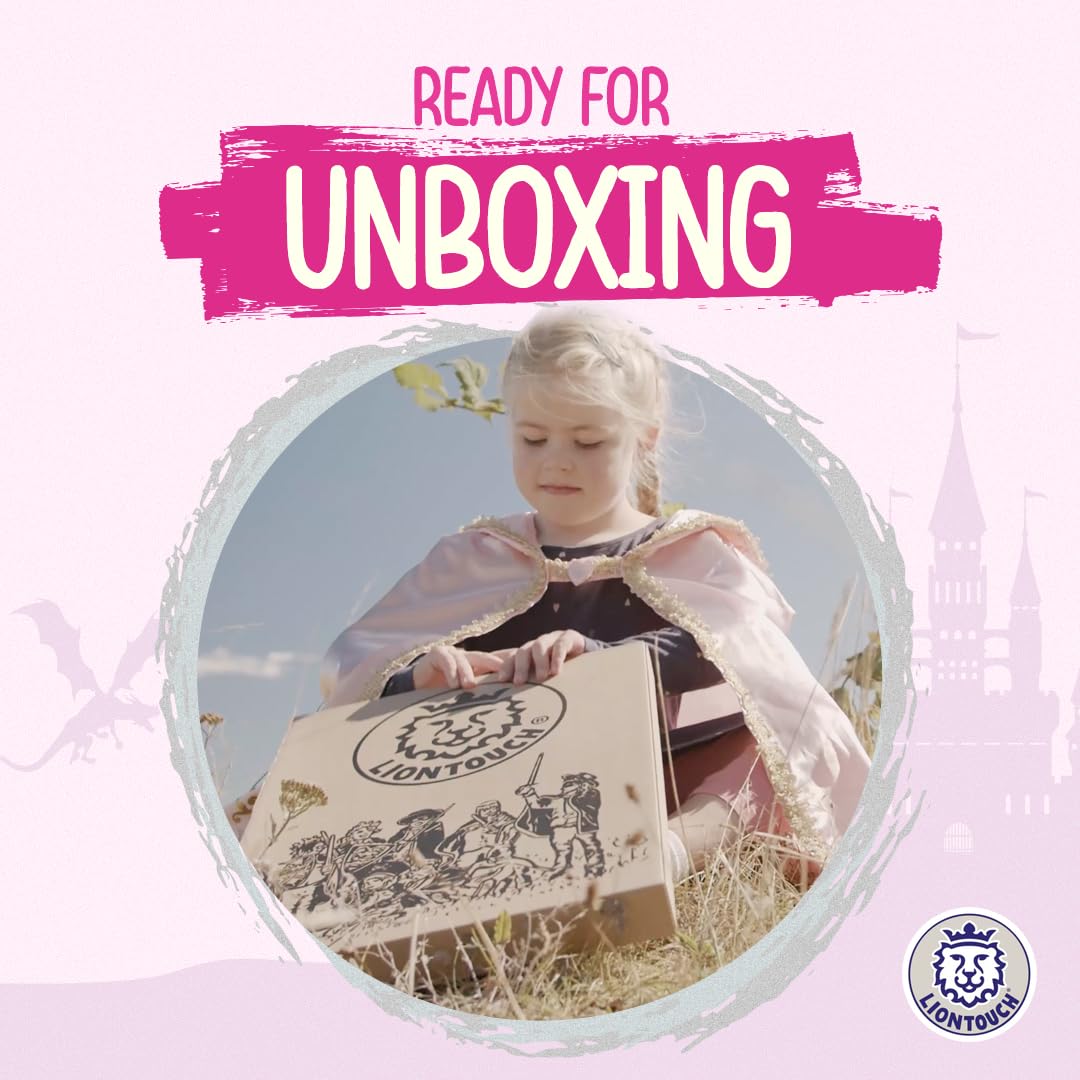 Liontouch - Queen Rosa Toy decorative replica blade  Shield & Crown for Girls - Age 3-8 Years | Medieval Set in Durable & Safe Foam for Pretend Play | Safe  & Battle Accessories for Dress Up & Royal Costumes