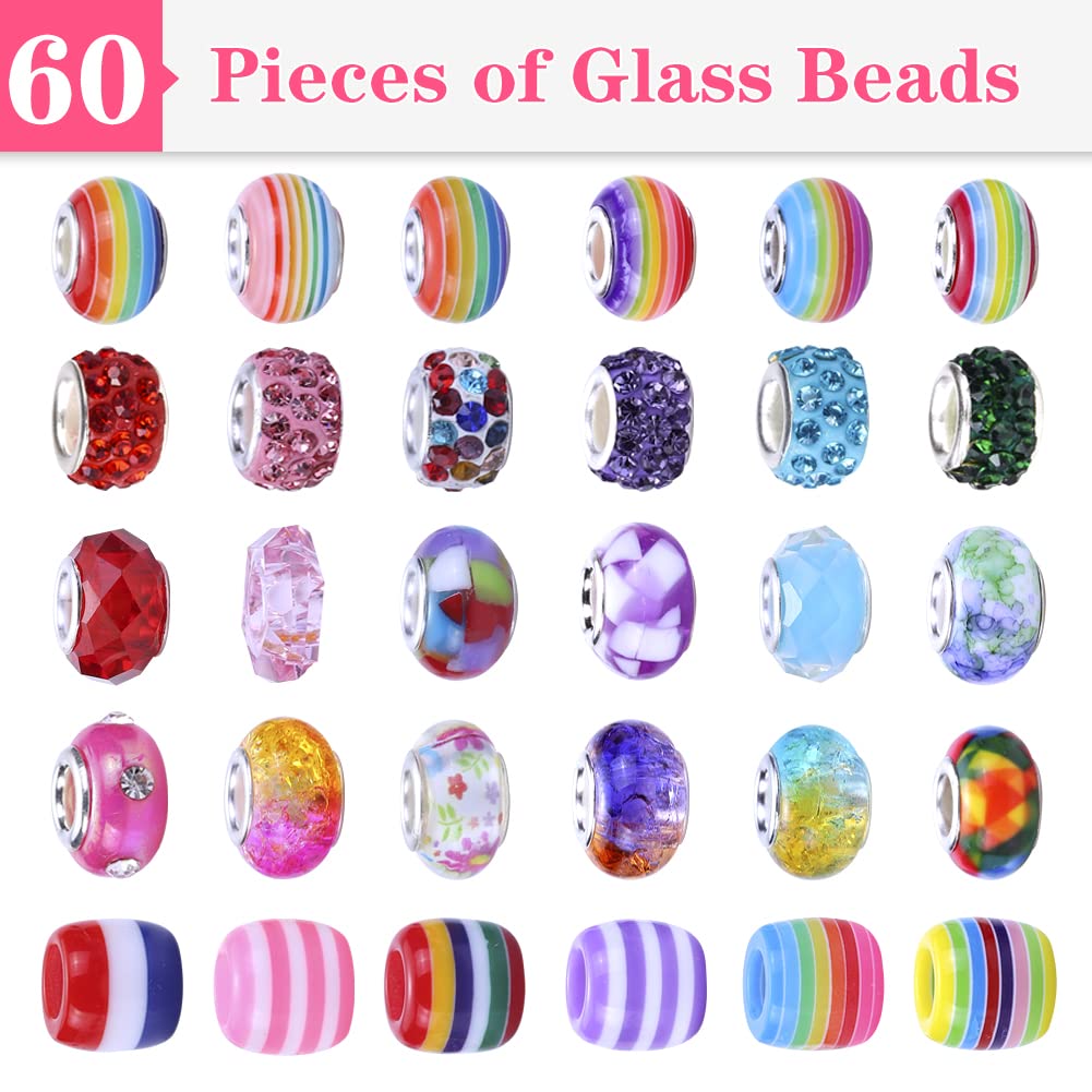 VICTLOV Charm Bracelet Making Kit, DIY Craft for Girls, Unicorn/Mermaid Crafts Gifts Set for Arts and Crafts for Girls Teens Age