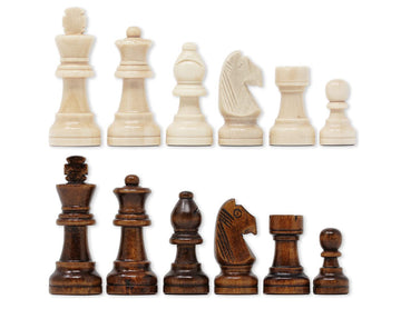 Da Vinci Staunton Wood Chess Pieces 32 Chessmen And Storage Bag (2.5 Inch King)