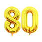 Goer Number 80 Balloons For 80Th Birthday Party Decorations,42 Inch Jumbo Foil Helium Balloons For 80Th Anniversary (Gold)