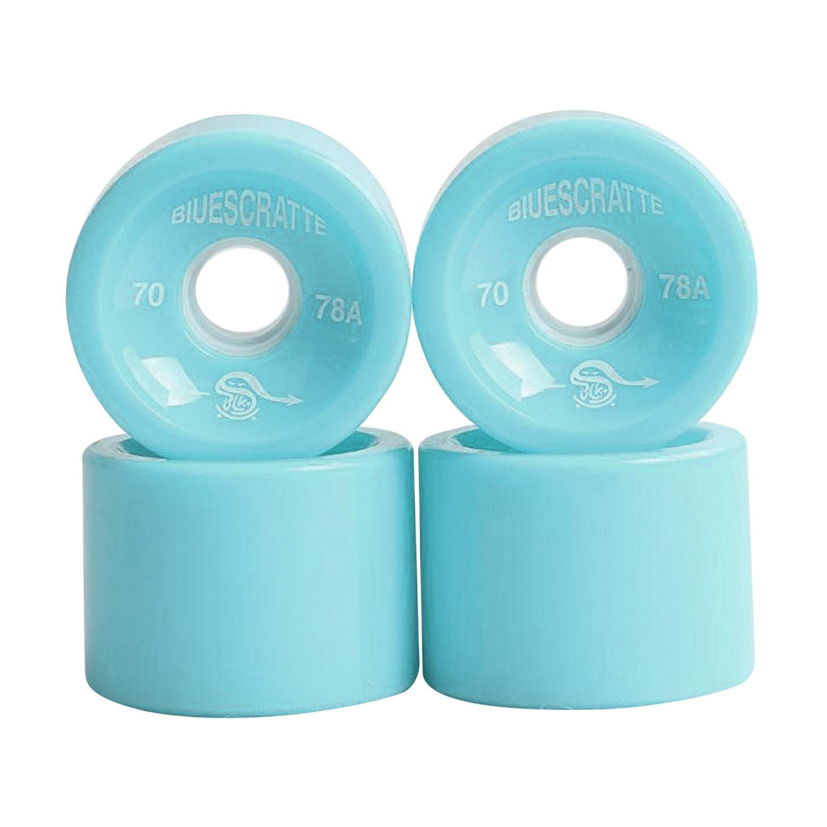 UJEAVETTE 4X 78A Hardness Skateboard Wheels 70X51Mm Longboard Roller Parts Light Blue