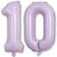 Number Balloons 10 Pastel Purple, 40 Inch Lavender Mylar Foil Number 1 & 0 Balloons For Girls 10Th Birthday Balloons, Large Ligh