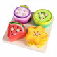 Enakshi Wooden Fruit Shape Sorter Fine Movement Skills Training Color Matching Peg Game Wooden Number and Shape Game Natural Woo