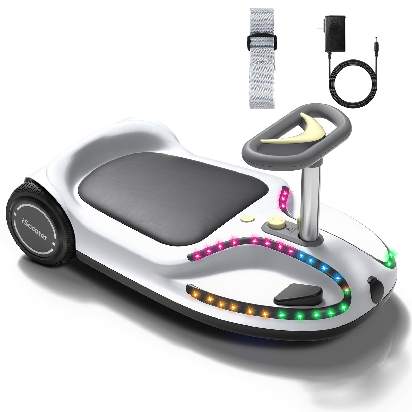 21.6V Electric Wiggle Car with Pedal and Pull Rope, 4 in 1 Swing Car,Lithium Rechargeable Battery, 3 Speed Wiggle Car Ride On To