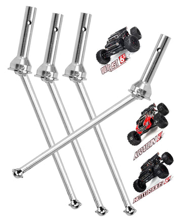 Drive Shaft Axles Upgrades Part for 1/8 Arrma Outcast 6S BLX/Kraton 6S BLX/Notorious 6S BLX,ARRCat 4pcs Front Rear Harden Metal