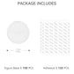 100PCS Miniature Bases+120PCS Adhesive, 25mm or 0.98inch Round Clear Black Plastic Model Bases for Gaming Miniatures Collectible
