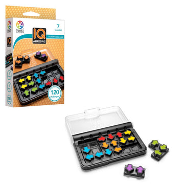 Smartgames Iq Arrows - A Skill-Building Travel Game W/Portable Case Featuring 120 Challenges For Ages 7 - Adult