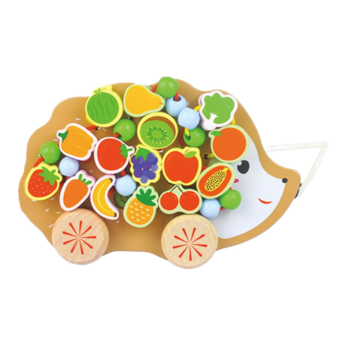 JAZZY PEARLS Wooden Lacing Beads Toy Cartoon Educational for Kids Toddlers 3 4 5 Year Old Hedgehog|Toys & Hobbies | Educational 