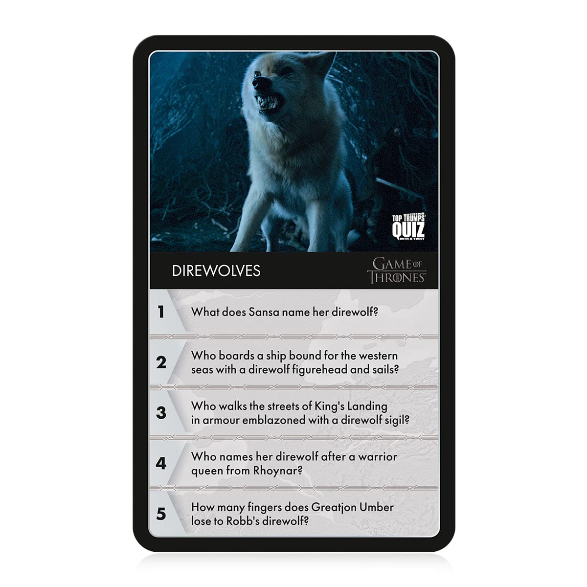 Top Trumps Game of Thrones Quiz Game - Trivia Cards for Ages 8+, One Size, Cardstock, WM03544-EN2-6, Fun Educational Gift