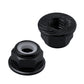 Hobbypark Aluminum M4 4Mm Flanged Nylon Lock Nuts For 1/10 Scale Rc Car Truck Buggy Crawler Wheels(8-Pack) (Black)