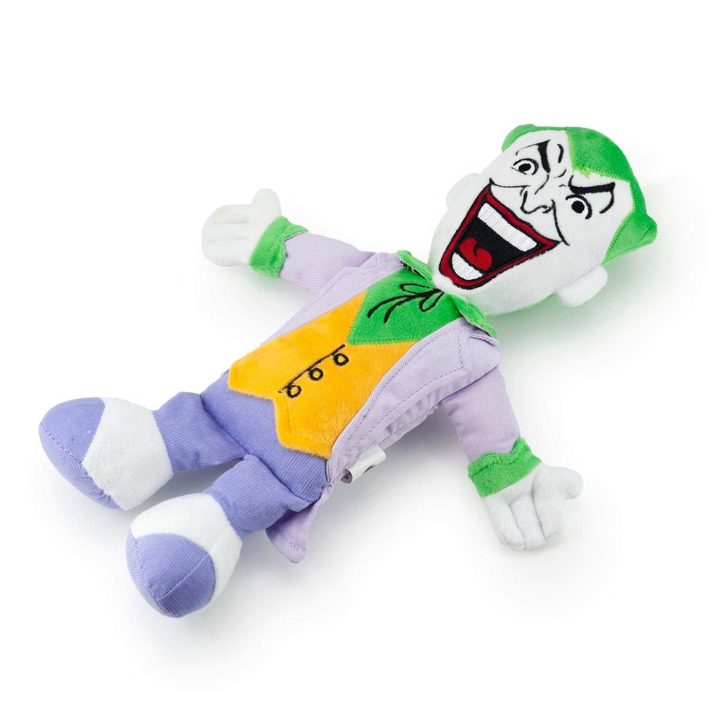 Dc Comics Plush Joker Squeaky Dog Chew Toy - Light To Moderate Chewing Dog Toy, 13 Inches, By Crowded Coop