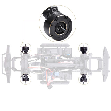HobbyPark Front and Rear Heavy Brass Outer Portal Covers Weights for TRX4 Upgrades fit TRX-6 Crawler, 73.5g/Each (4-Pack)