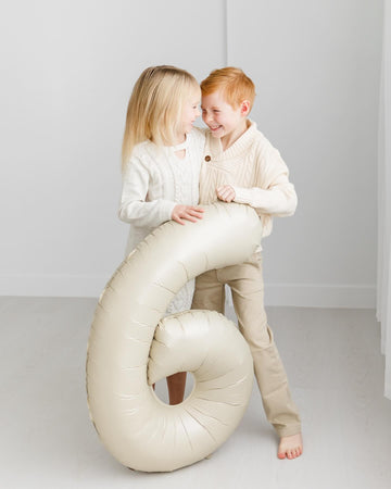 40 Balloon Number, Cream White Number 40Th Birthday Balloons 40 Inch, 40 Years Old Cream White Birthday Decorations For Men Wome