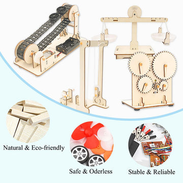 4 in 1 Multi-Style STEM Toys-Science Kits for Kids Age 8-12,Aducational Building Toys,Wooden Puzzles Toys for Ages 8-13 Boys, 3D