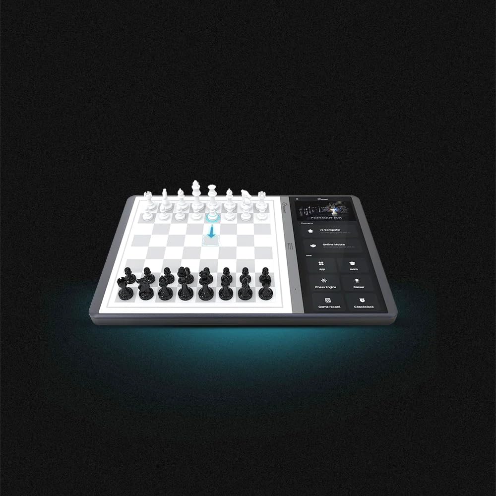 Chessnut Evo AI Chessboard - Built-in Maia Engine, Full Piece Recognition, 21.17" x 13.25", Wood, Model CE100