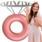 GRIP A POOL Inflatable Diamond Ring Floatie - Rose Gold, Pack of 1, Perfect for Bachelorette Party Decorations and Bridal Showers