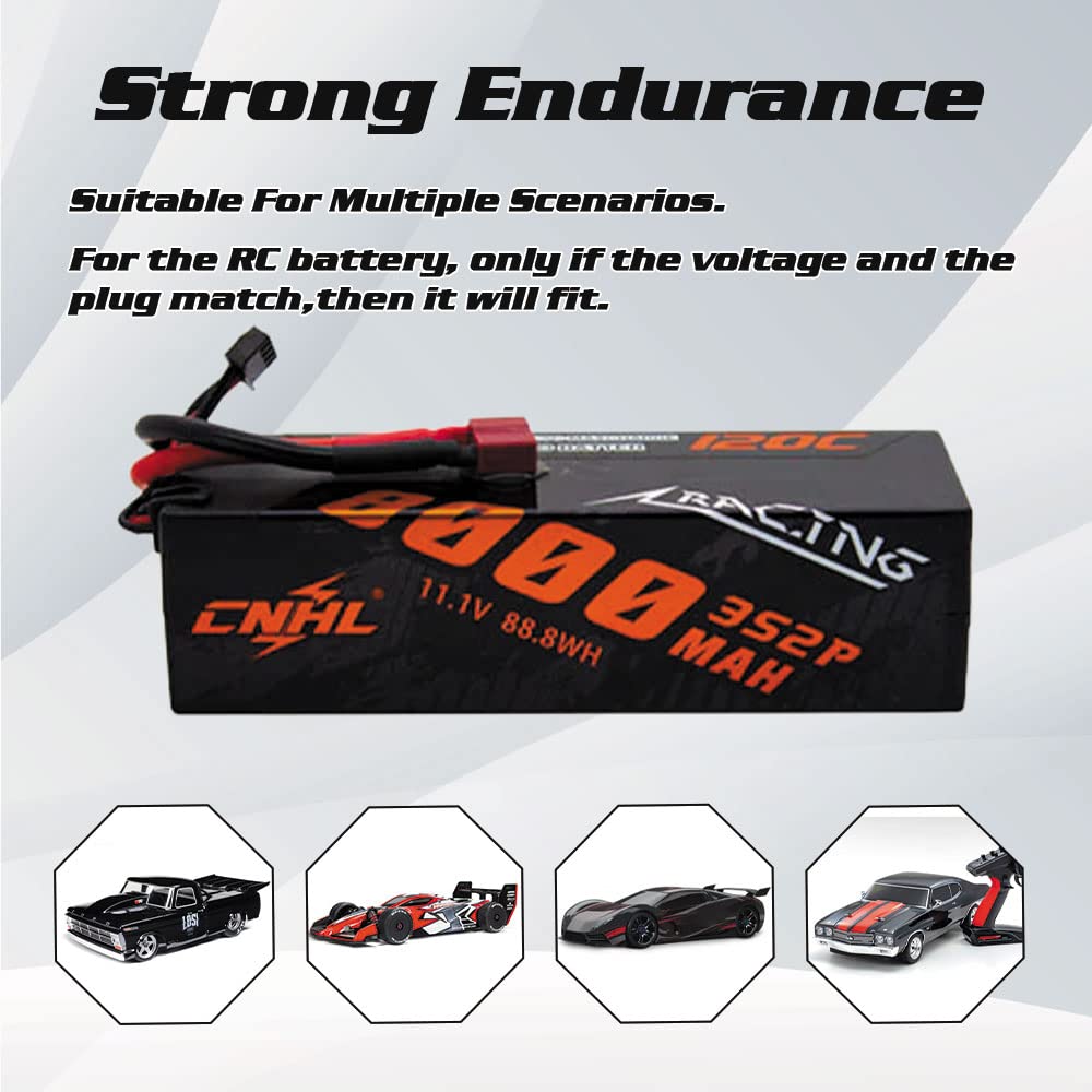 Cnhl 3S Lipo Battery 8000Mah 120C 11.1V Lipo Battery With T-Connector For Rc Car Truck Boat Drag Crawler Racing Hobby