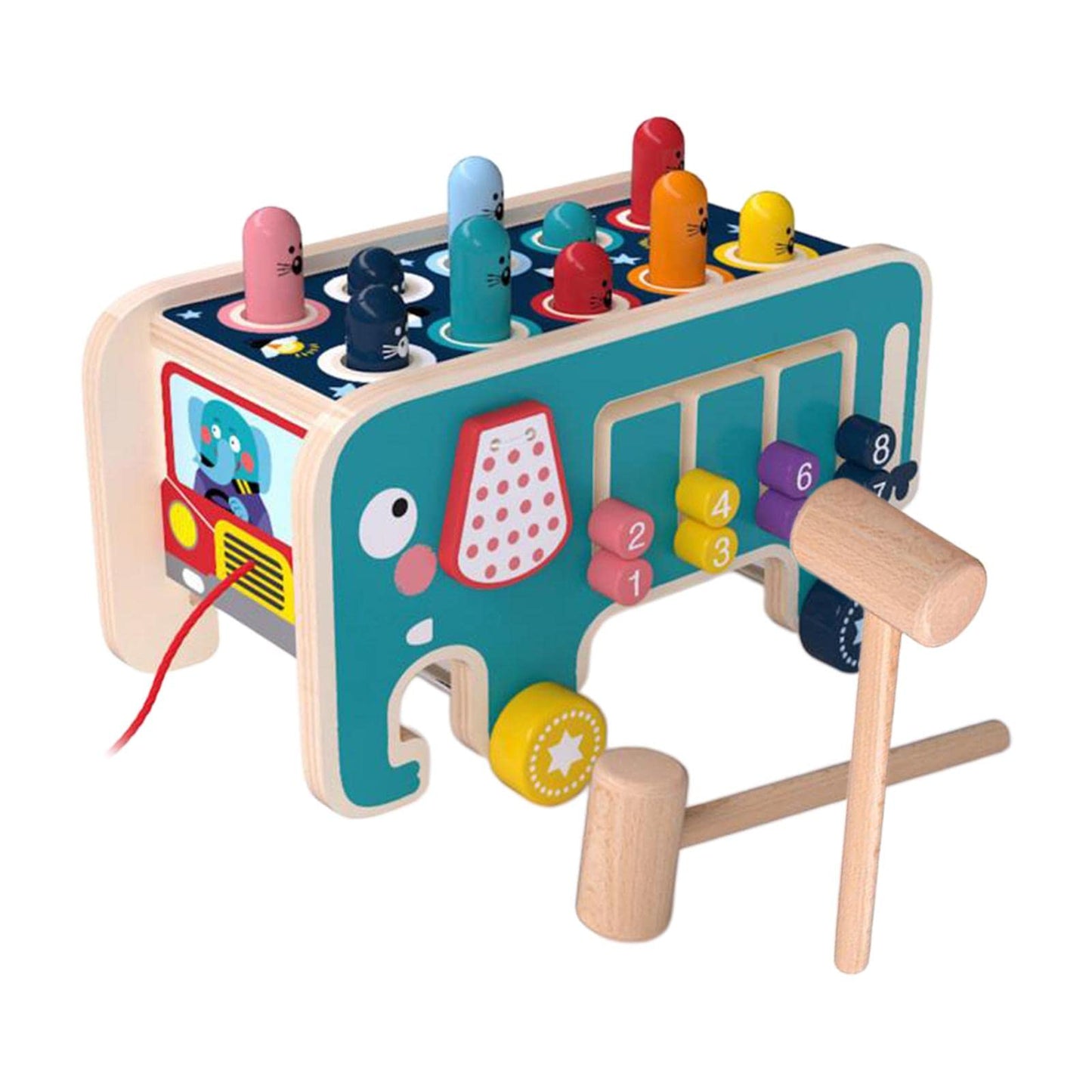 Merishopp Hammering Pounding Bench Montessori Beat Toys Playset For Kids Learning Toys Style B| Baby Learning Toy | Infant Activ