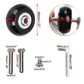 OwnMy Luggage Suitcase Replacement Wheels, 40mm x 18mm Rubber Swivel Caster, Black, Set of 4