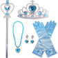 Fancydresswale Princess Elshia Cinderella Hair Queen Dress Up Accessories Set For Girls (Light Blue) (Plastic)